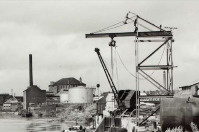 Historic photograph of the industry around the Basin.